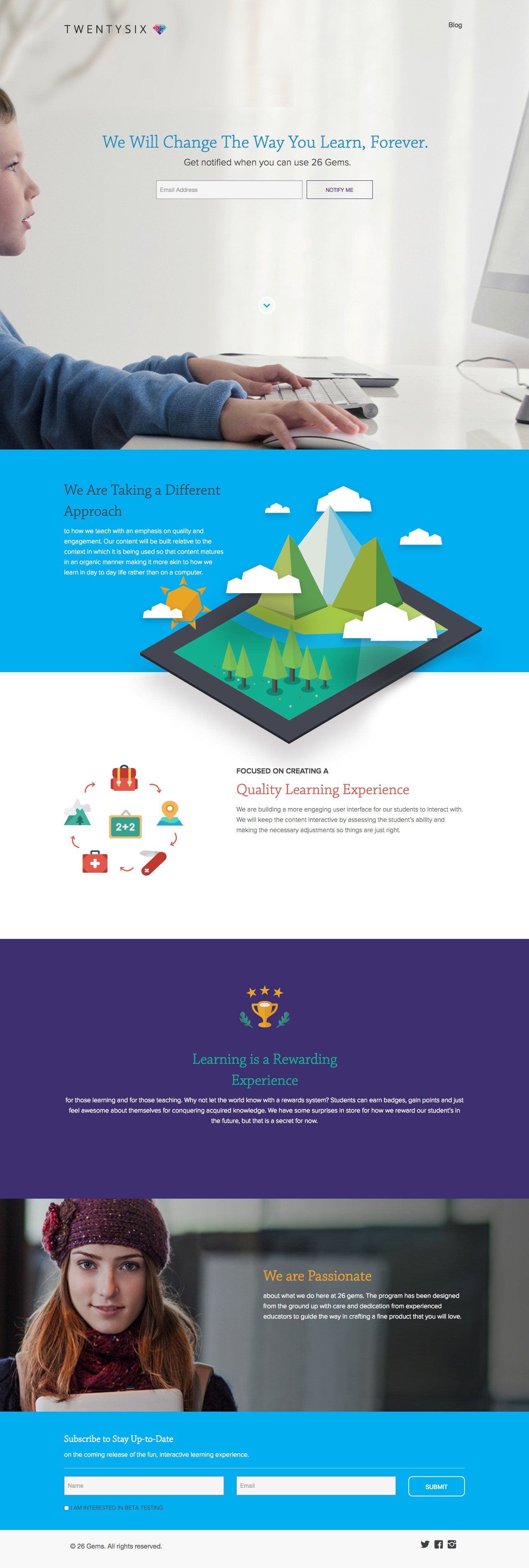 26 Gems Website Screenshot