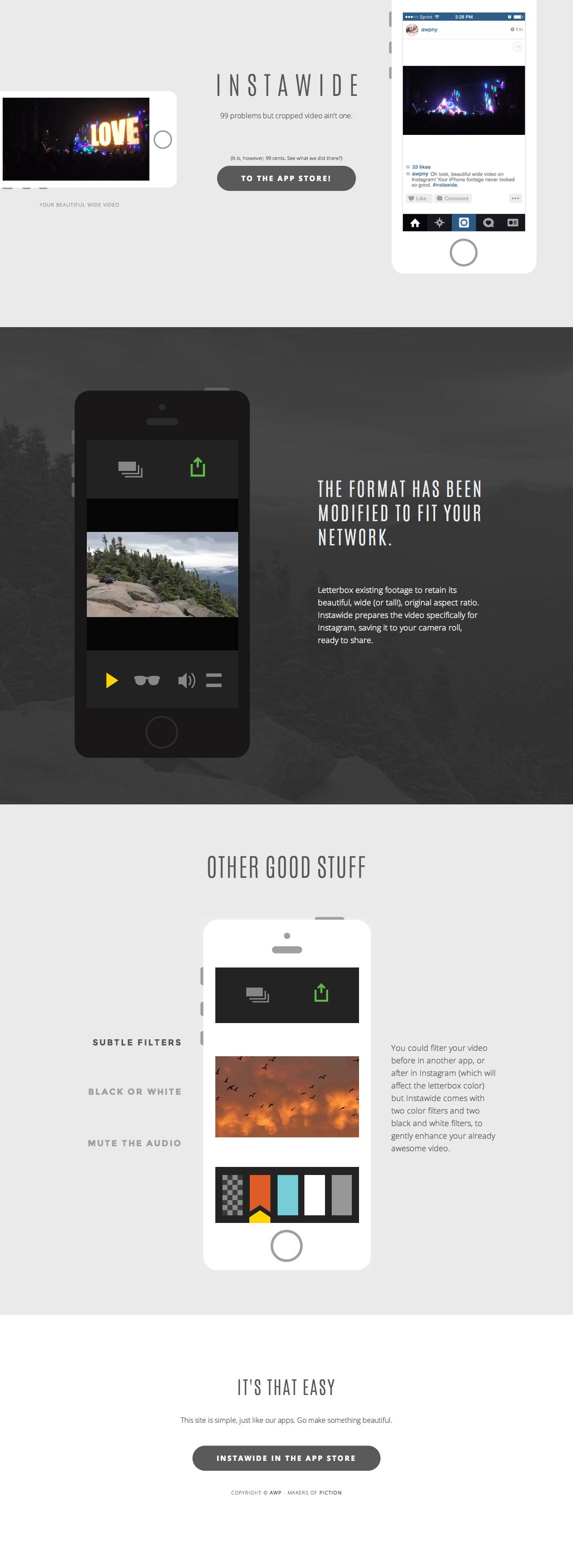 Instawide Website Screenshot