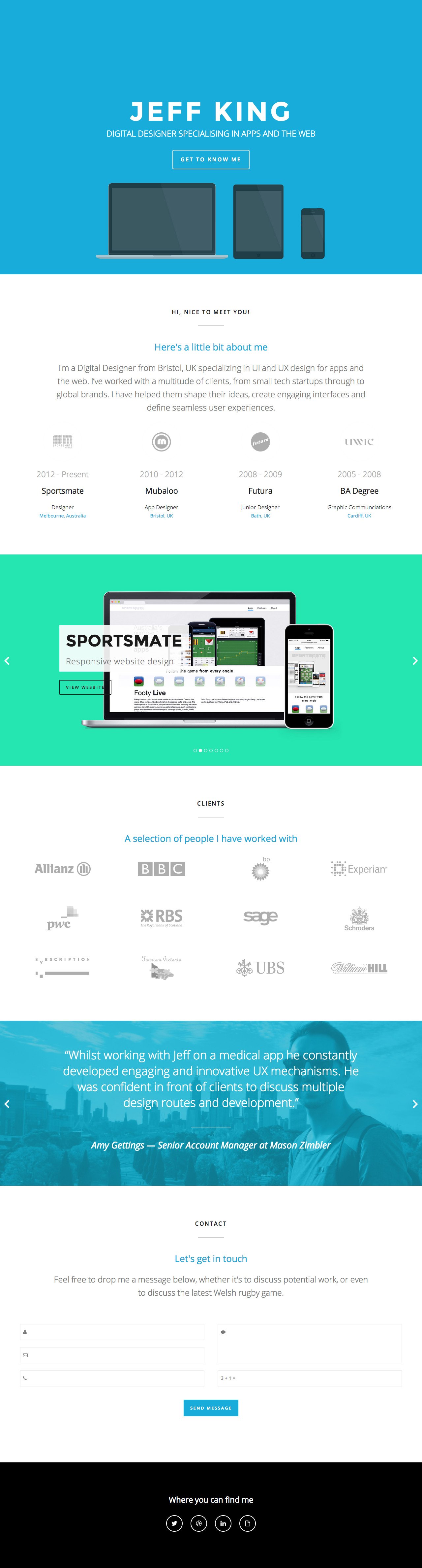 Jeff King Website Screenshot