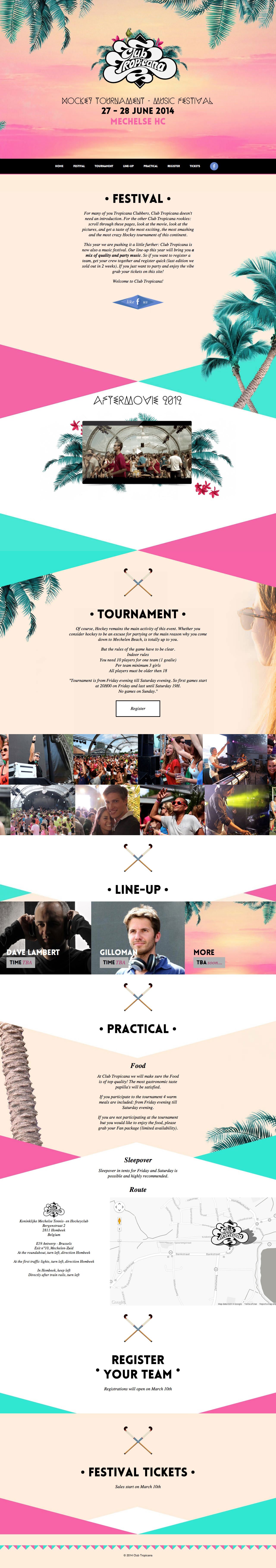 Club Tropicana Website Screenshot