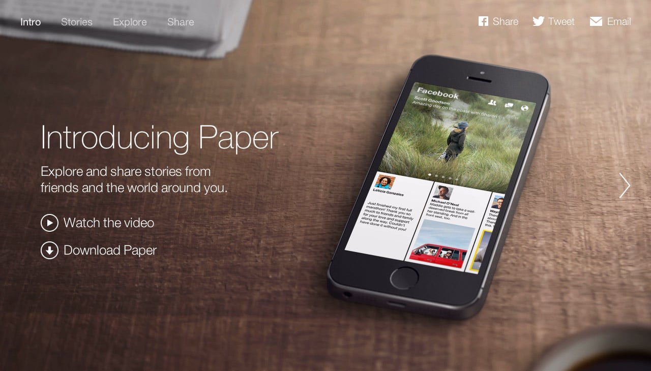 Paper Website Screenshot