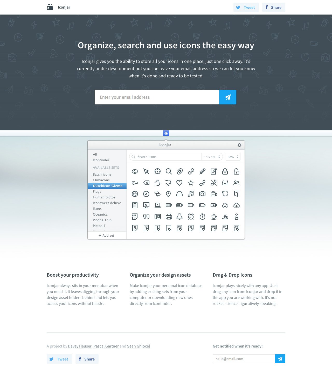 Iconjar Website Screenshot