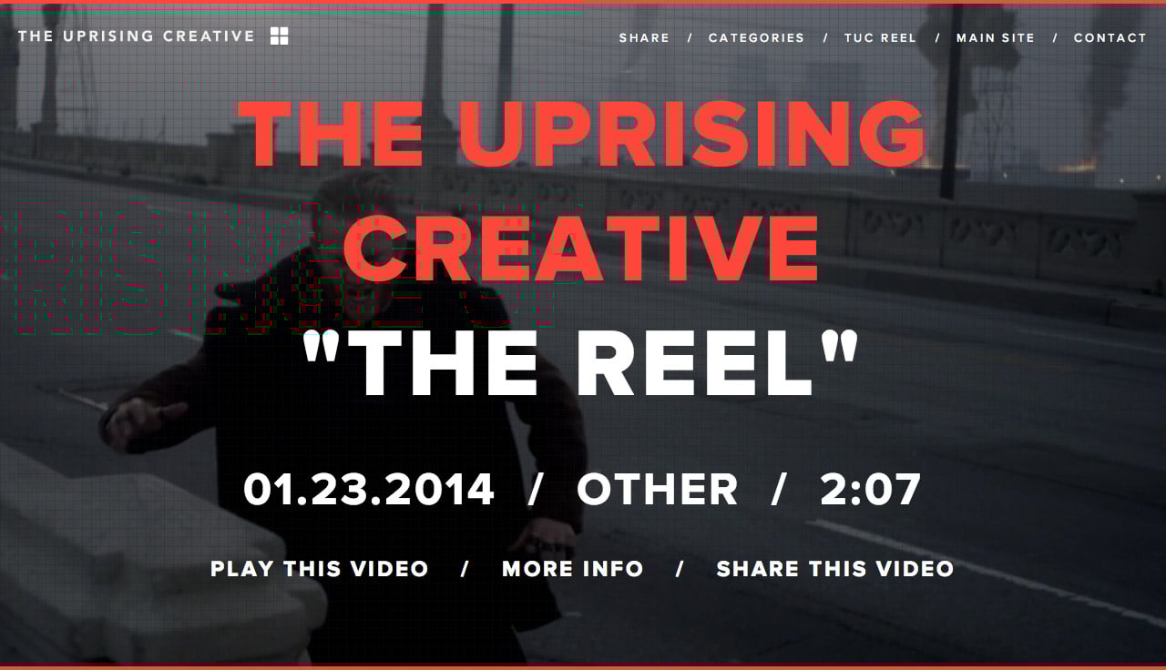 The Uprising Creative Website Screenshot