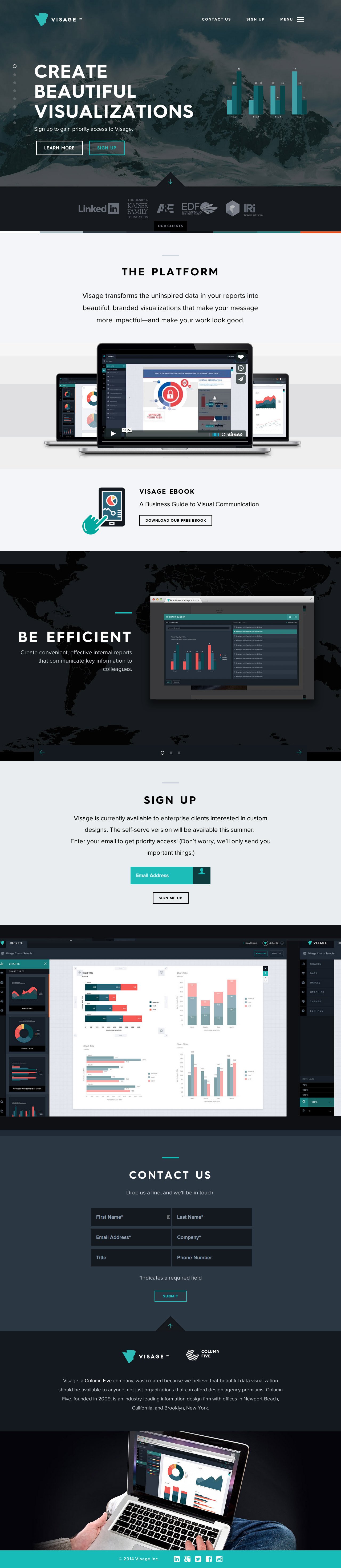 Visage Website Screenshot