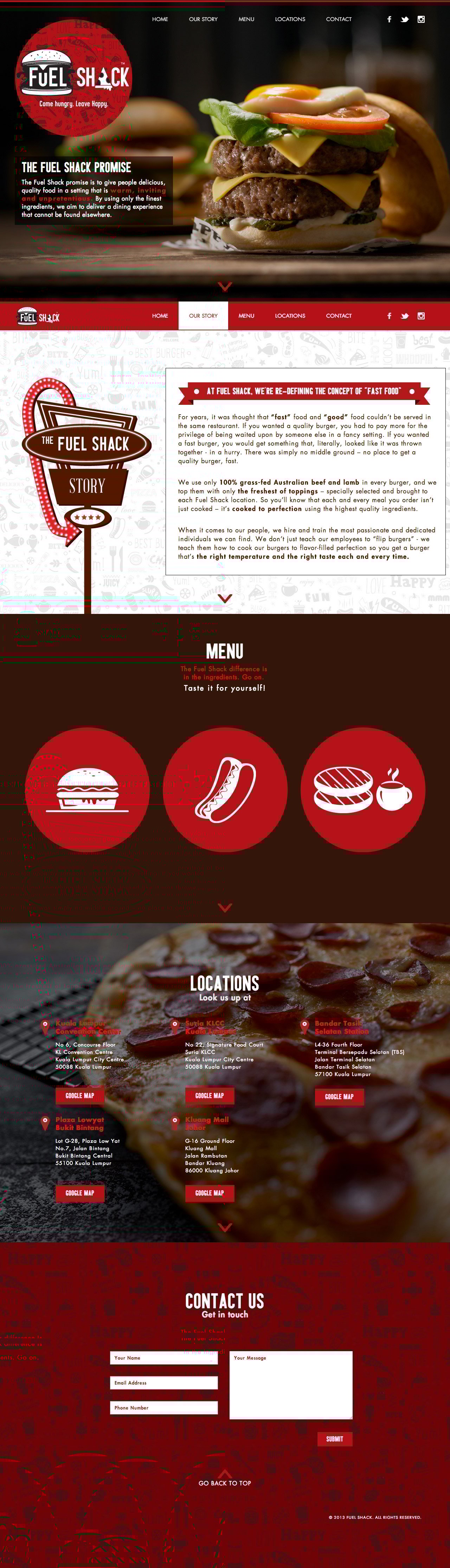 Fuel Shack Website Screenshot