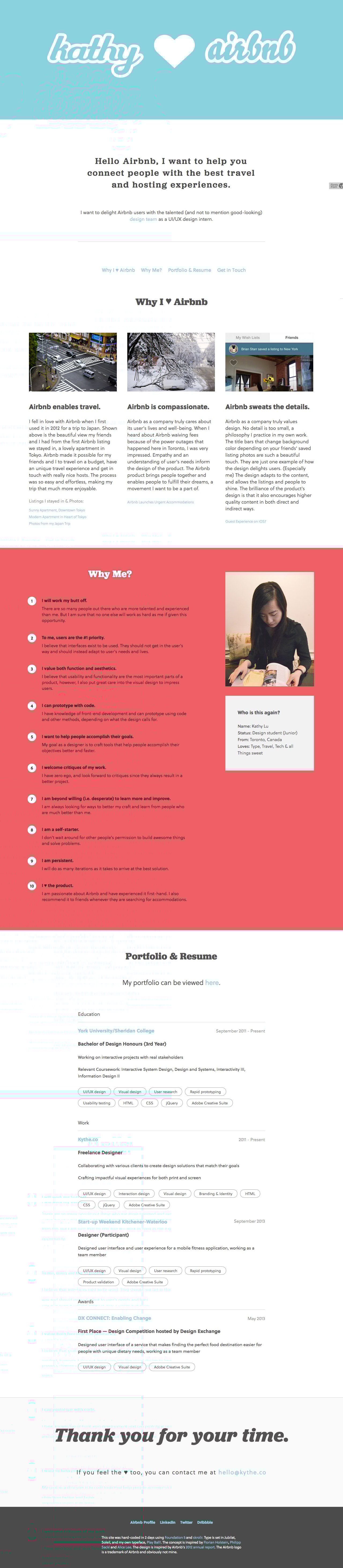 Kathy ♥ Airbnb Website Screenshot
