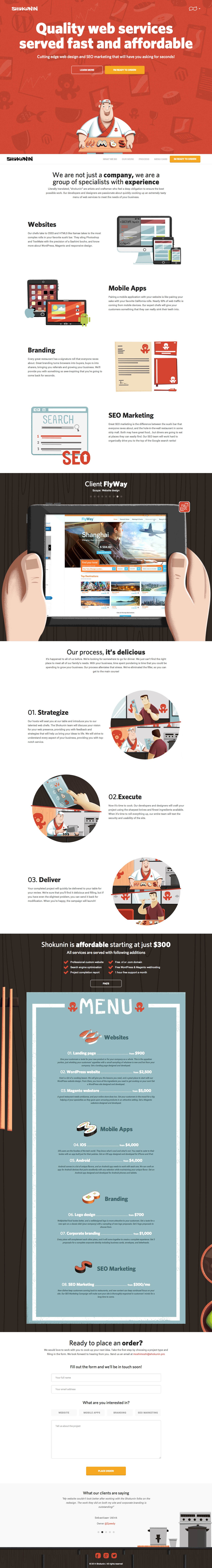 Shokunin Website Screenshot