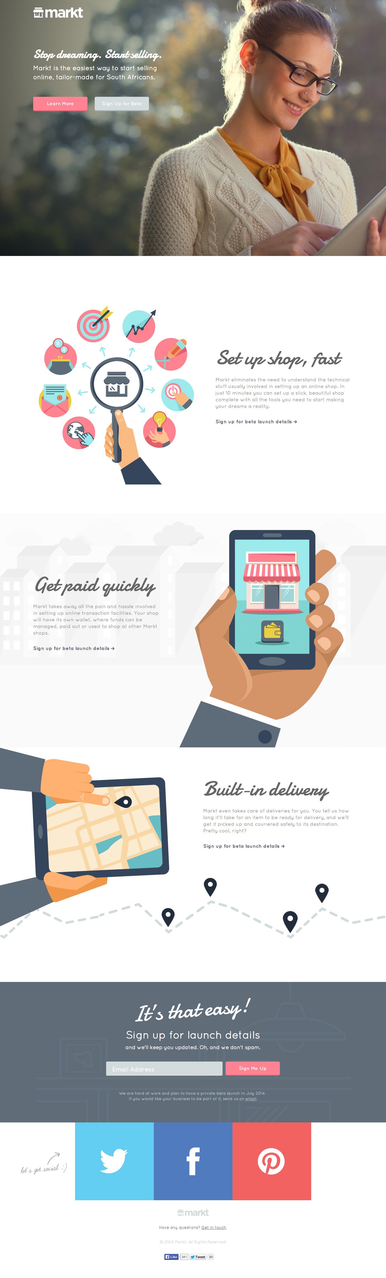 Markt Website Screenshot