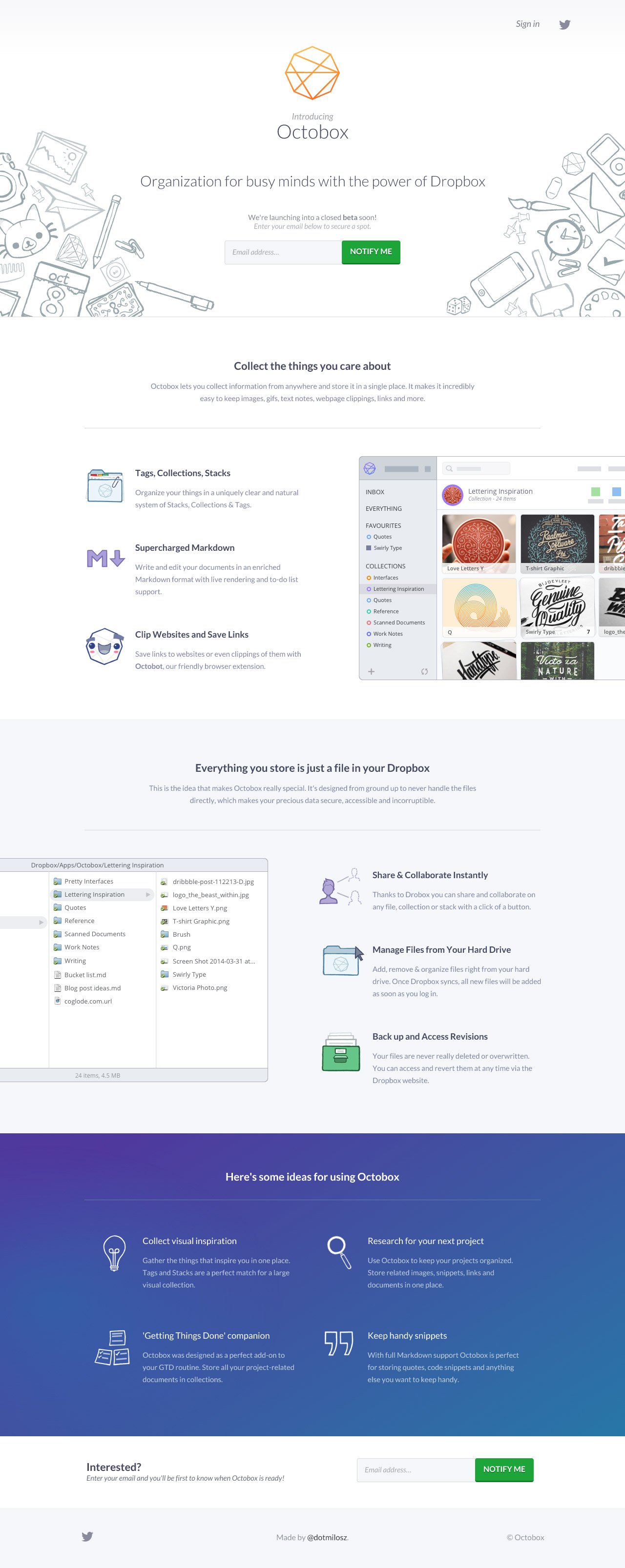 Octobox Website Screenshot