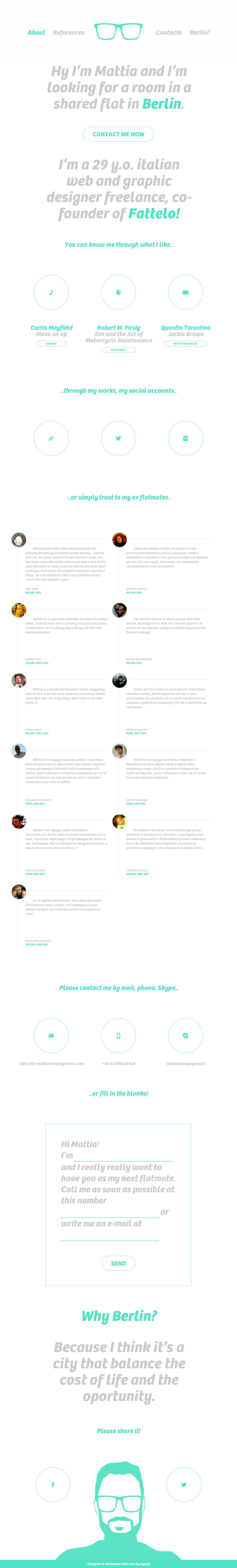 A room in Berlin for me Website Screenshot