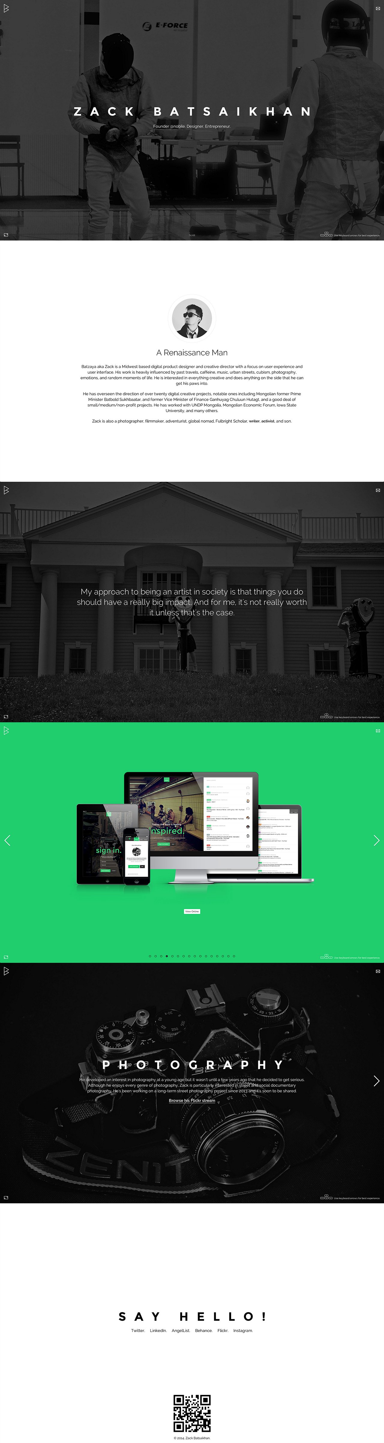 Zack Batsaikhan Website Screenshot