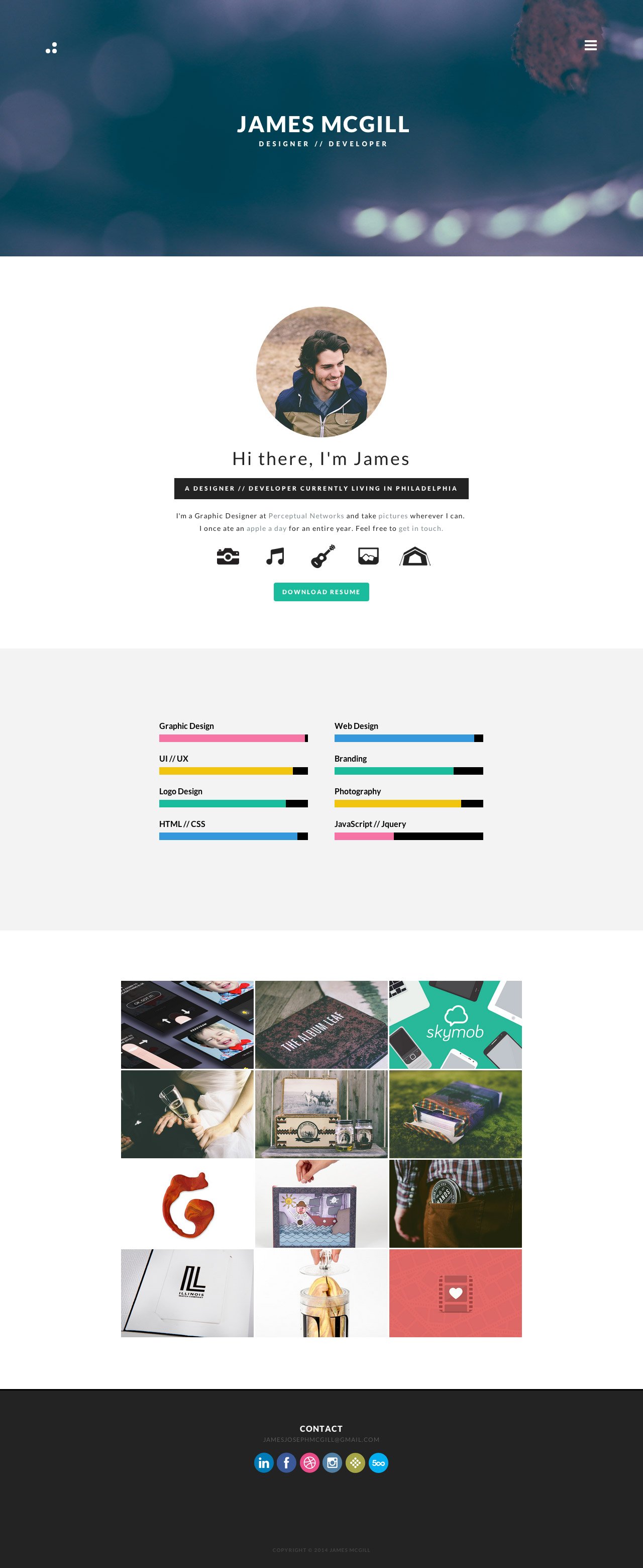 James McGill Website Screenshot
