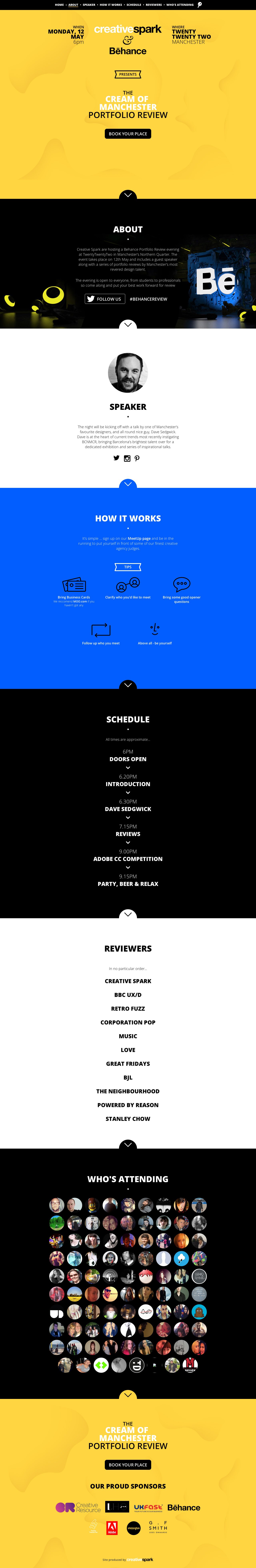 The Cream of Manchester Website Screenshot