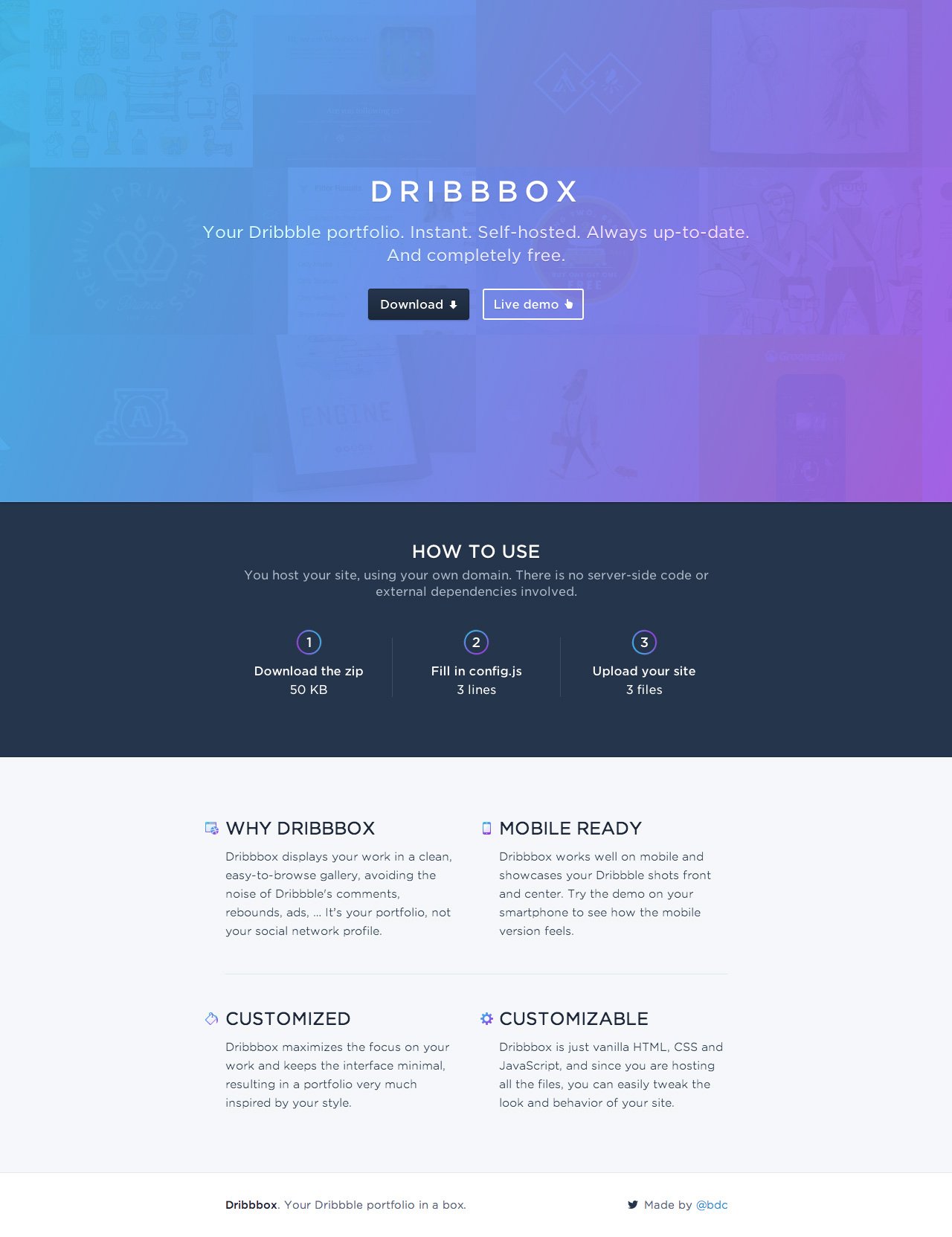 Dribbbox Website Screenshot