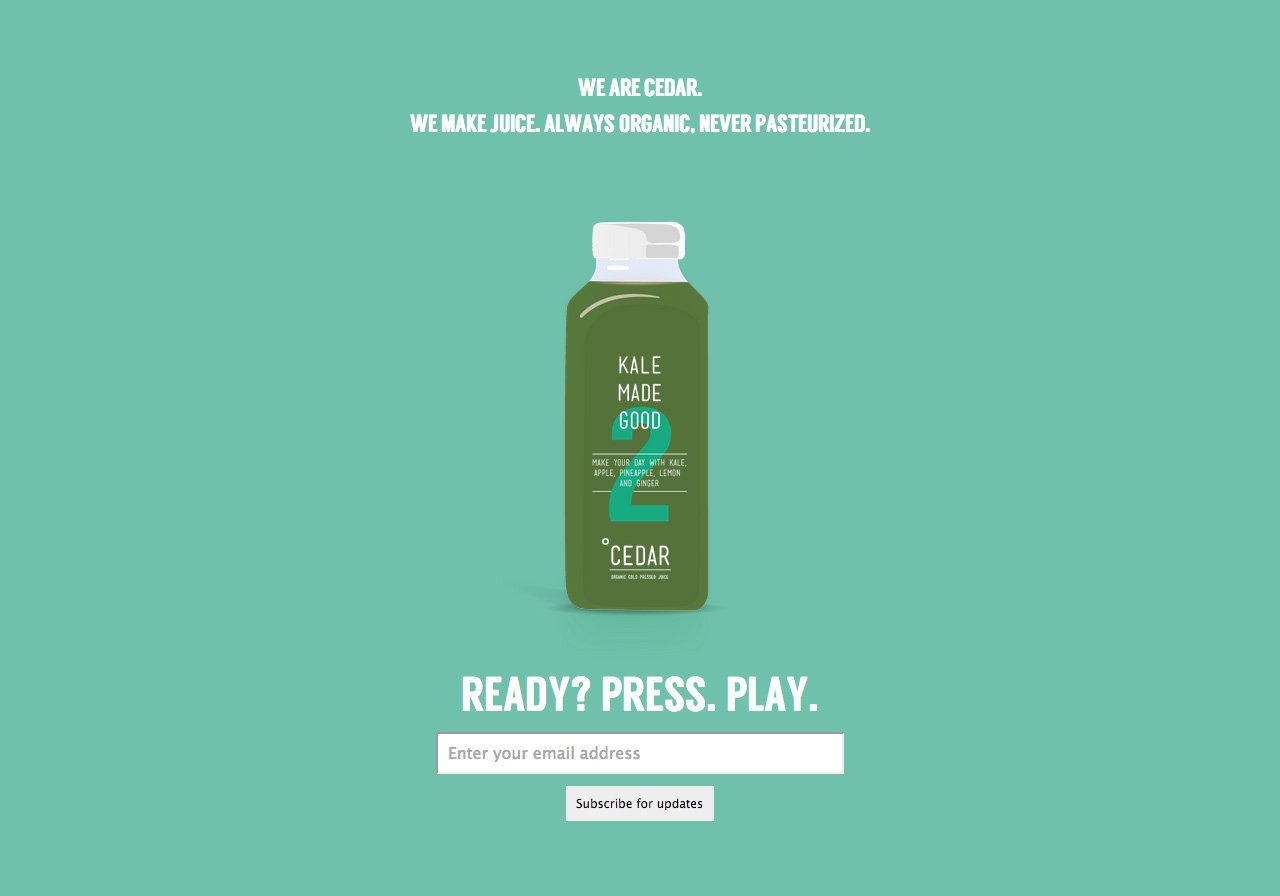 Cedar Juice Website Screenshot