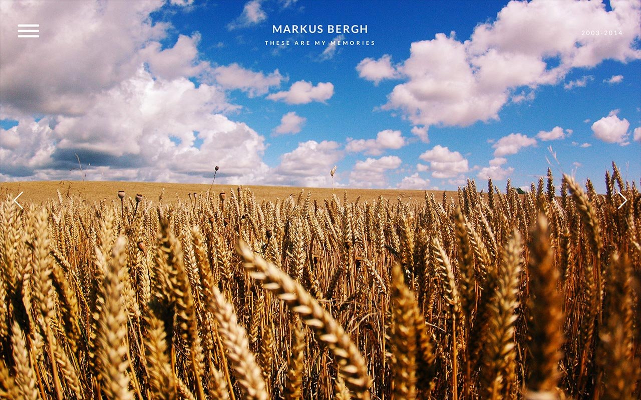 Memories Website Screenshot