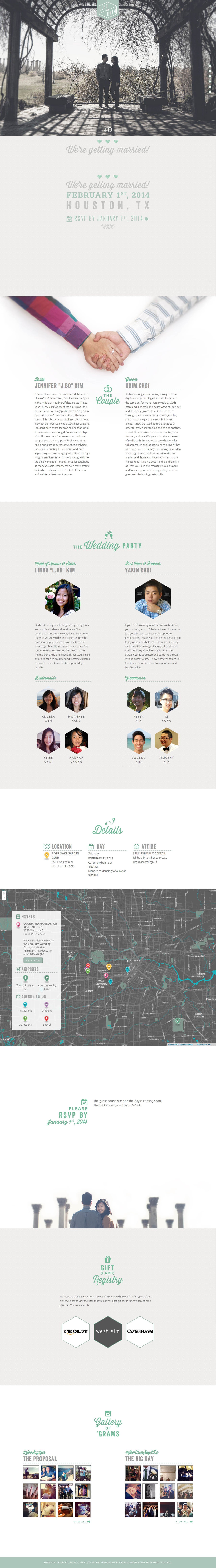 J.bo & Urim’s Wedding Website Screenshot