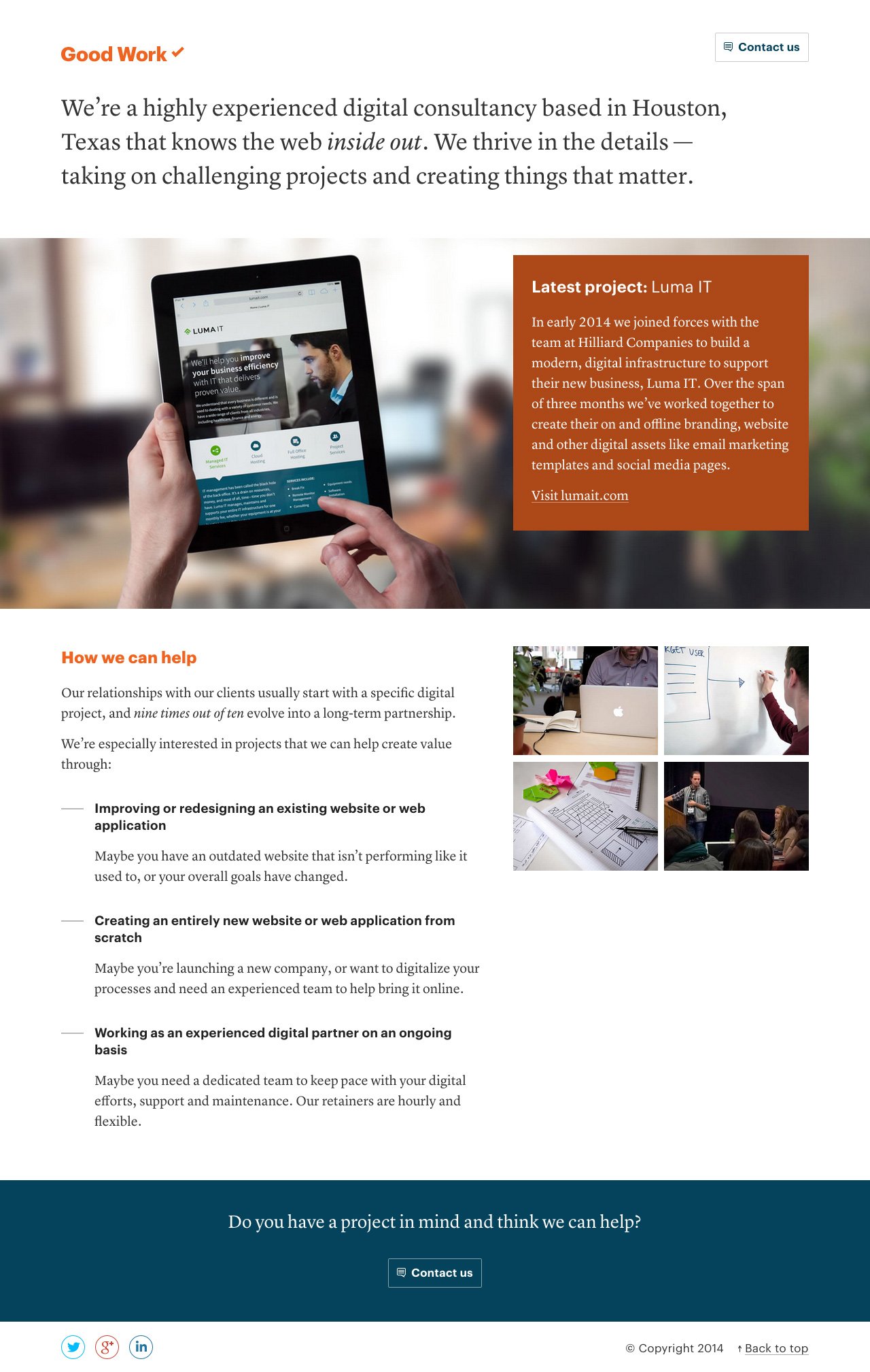 Good Work Website Screenshot