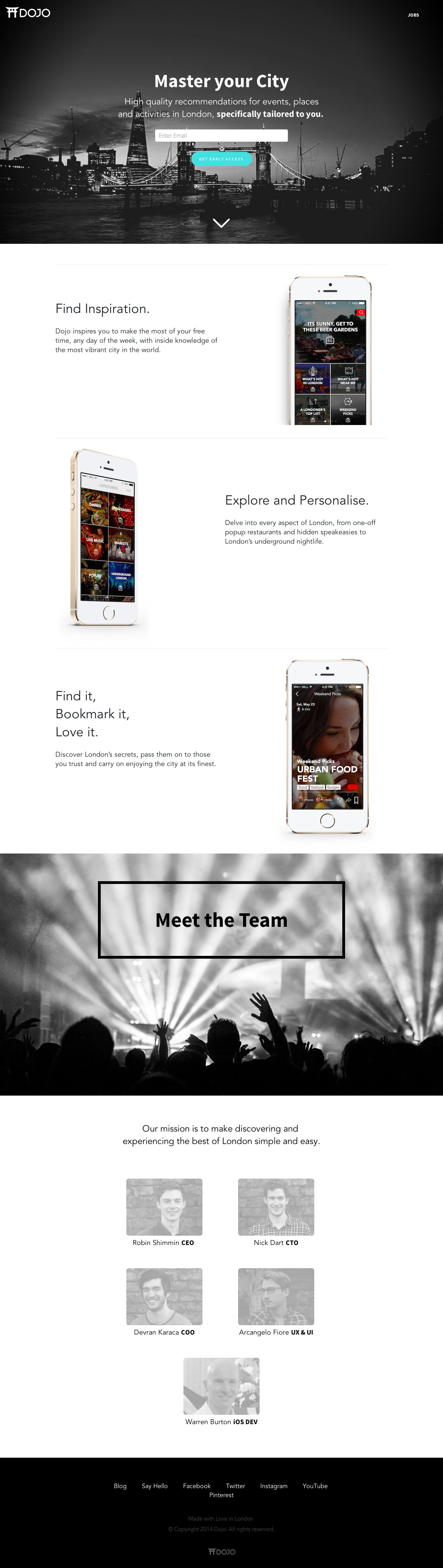 Dojo Website Screenshot