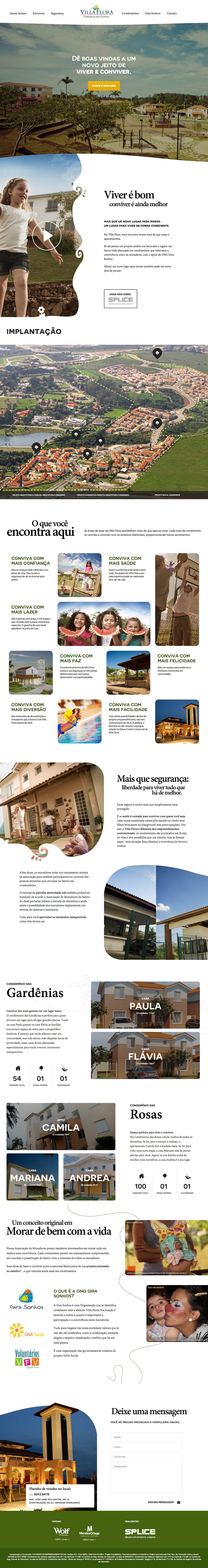 Villa Flora Website Screenshot