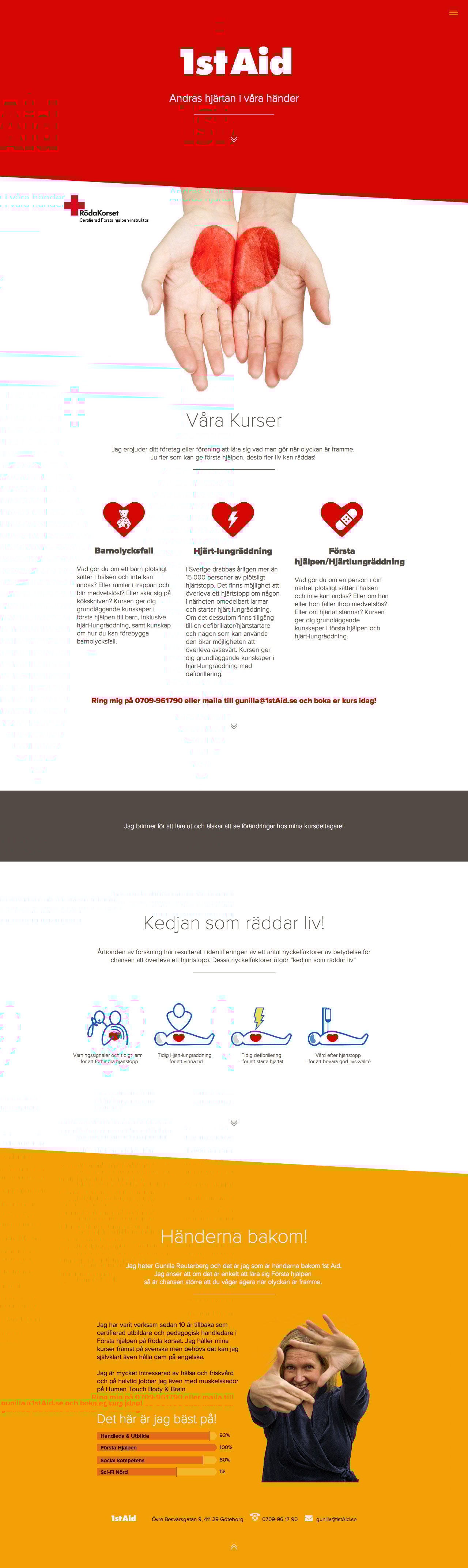 1st Aid Website Screenshot