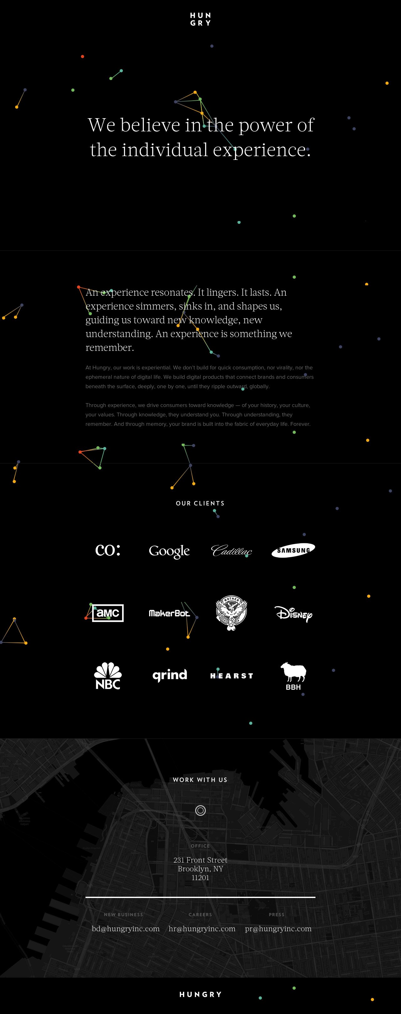 Hungry, Inc. Website Screenshot