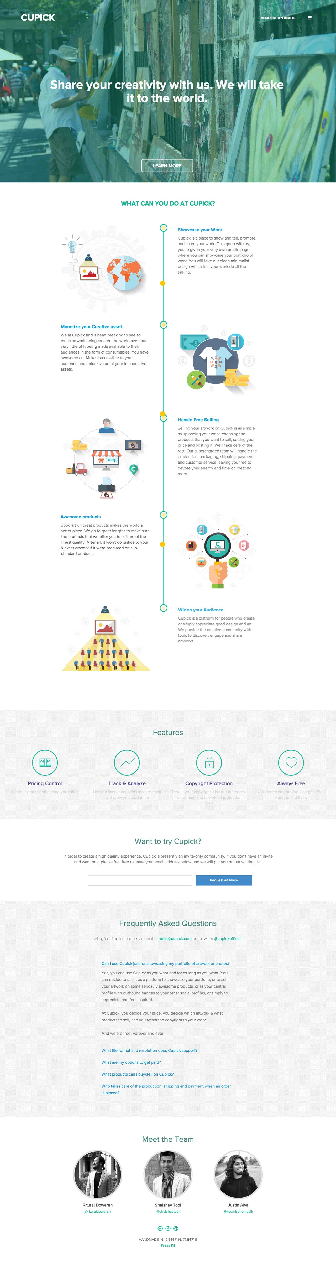 Cupick Website Screenshot