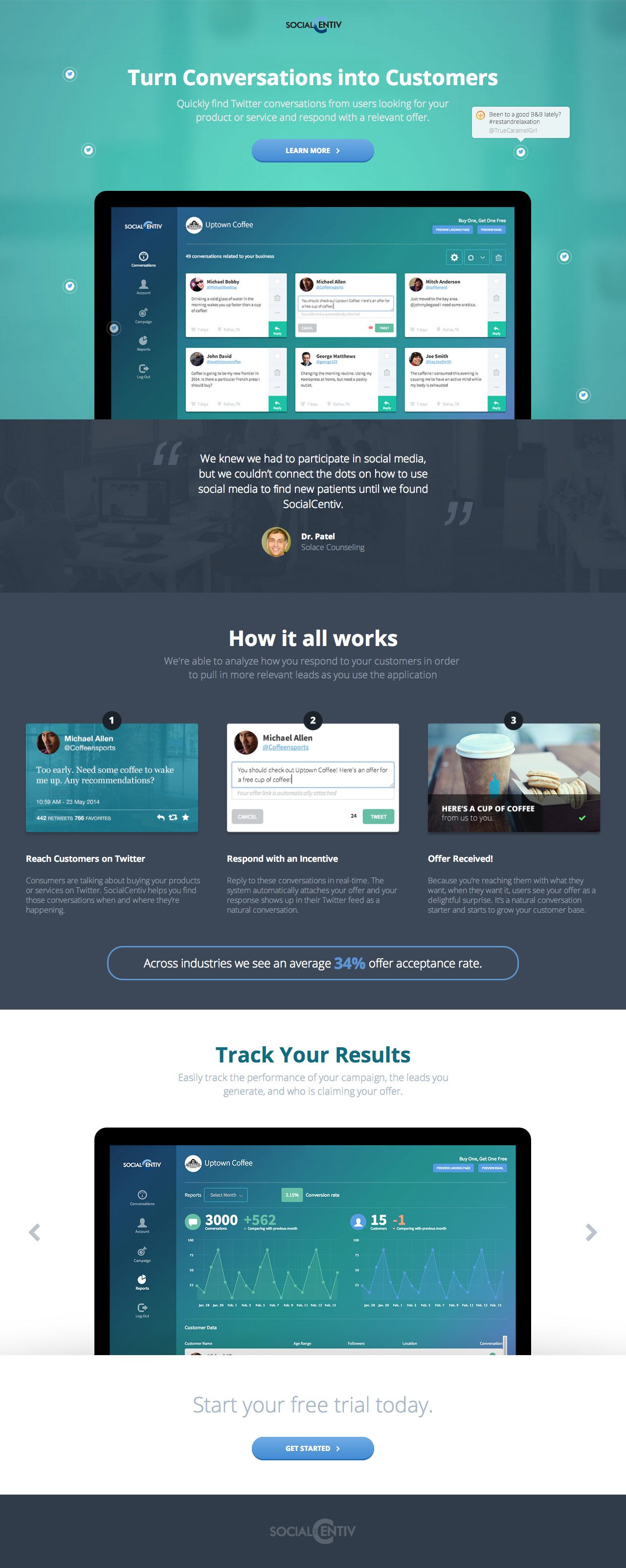 SocialCentiv Website Screenshot