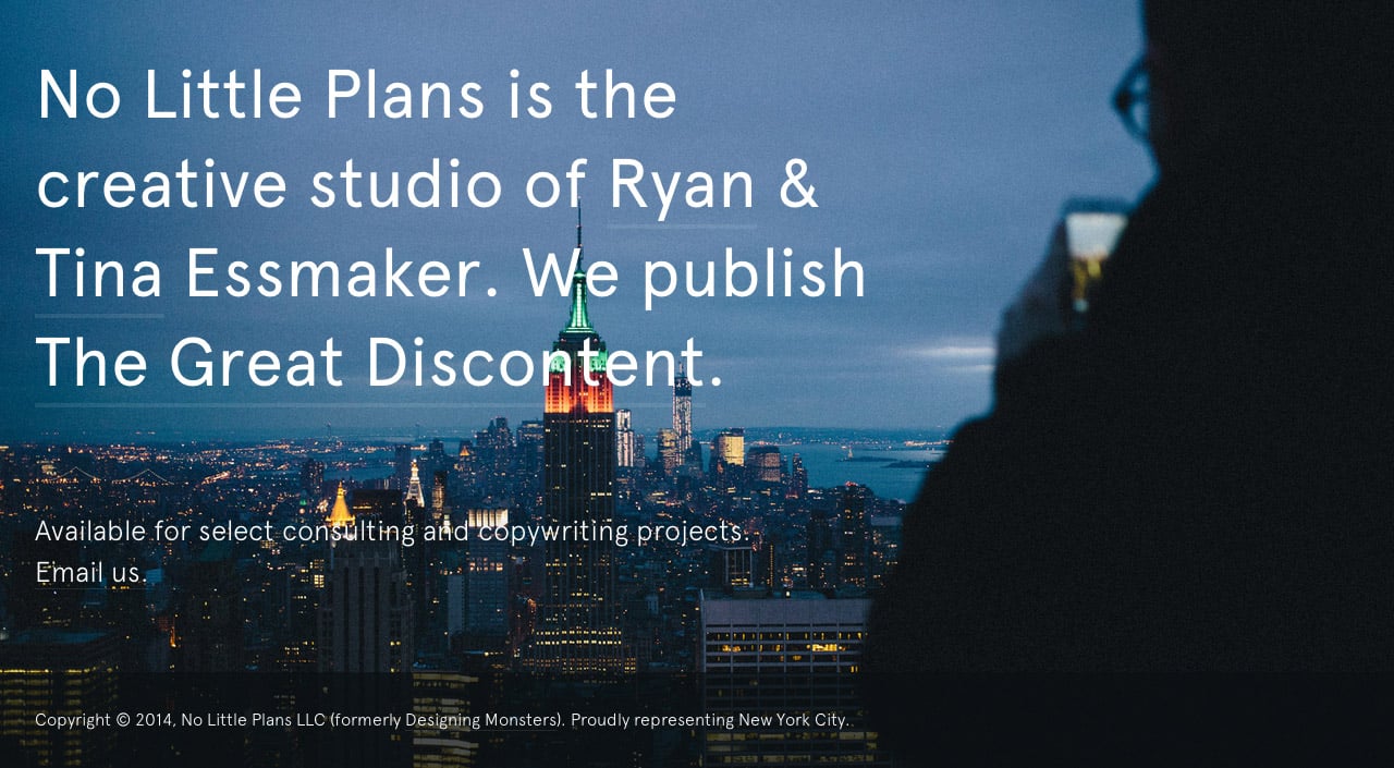 No Little Plans Website Screenshot