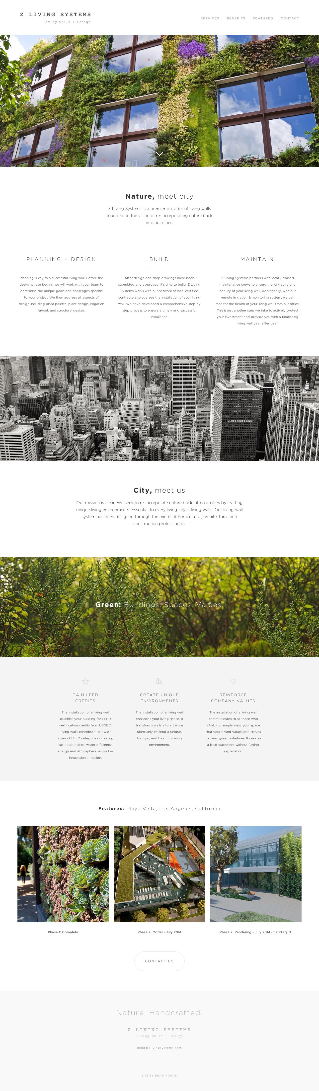 Z Living Systems Website Screenshot