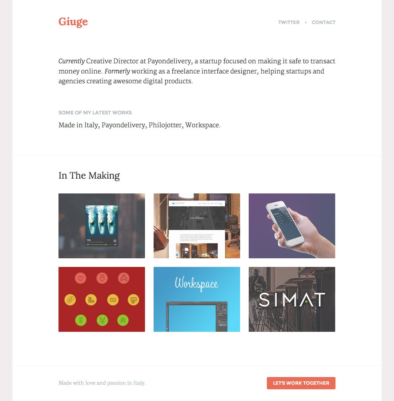 Giuseppe Germinaro Website Screenshot