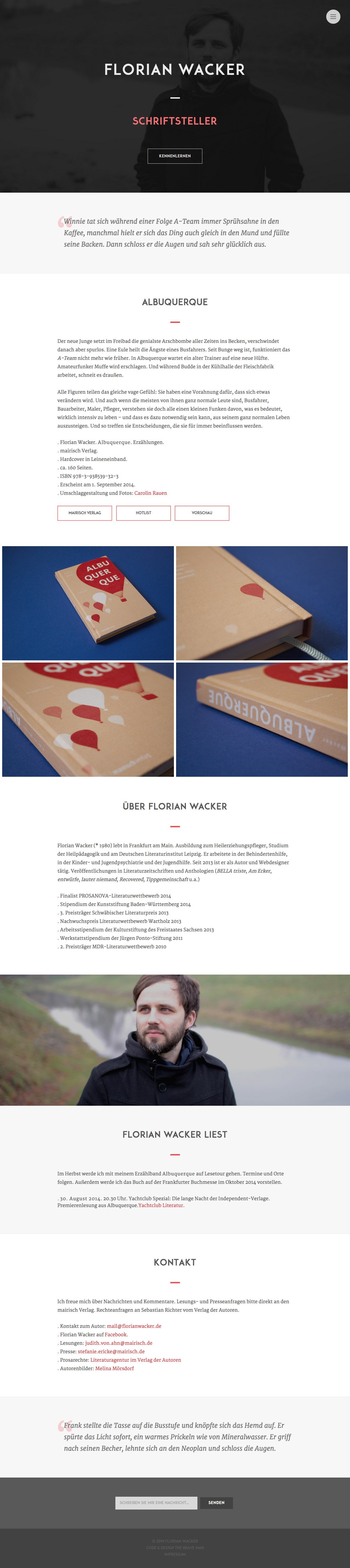 Florian Wacker Website Screenshot