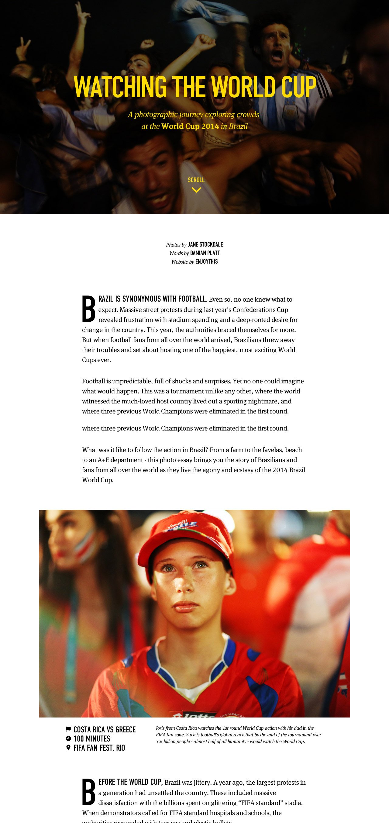 Watching The World Cup Website Screenshot