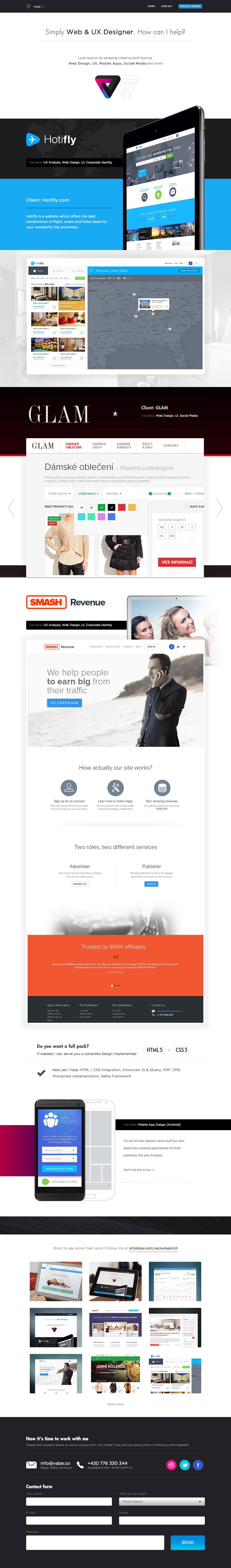 Vabe Website Screenshot