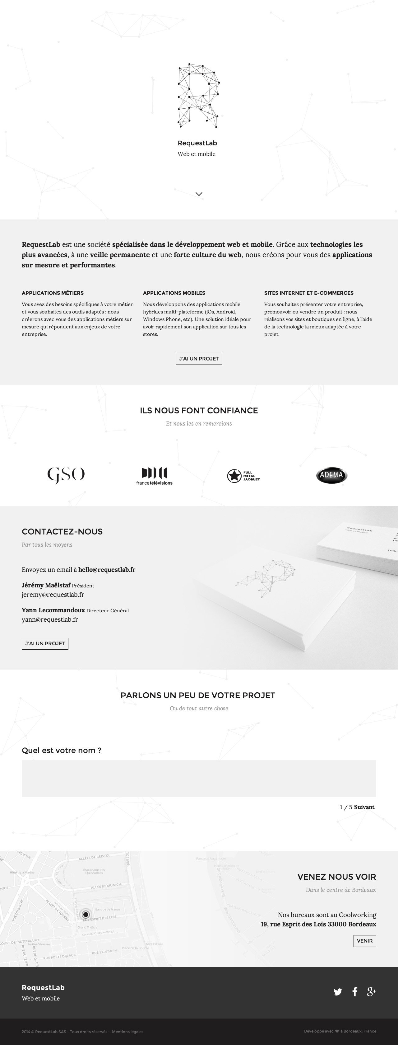 RequestLab Website Screenshot