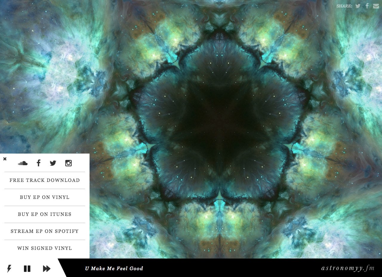 Astronomyy.fm Website Screenshot
