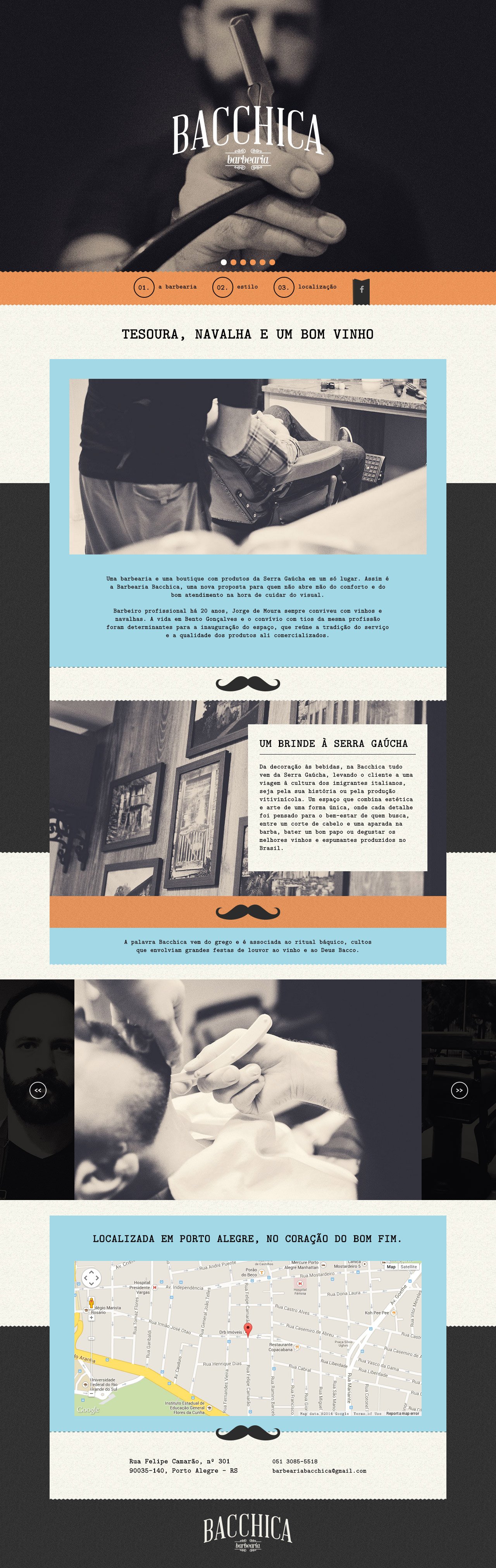 Bacchica Barbearia Website Screenshot
