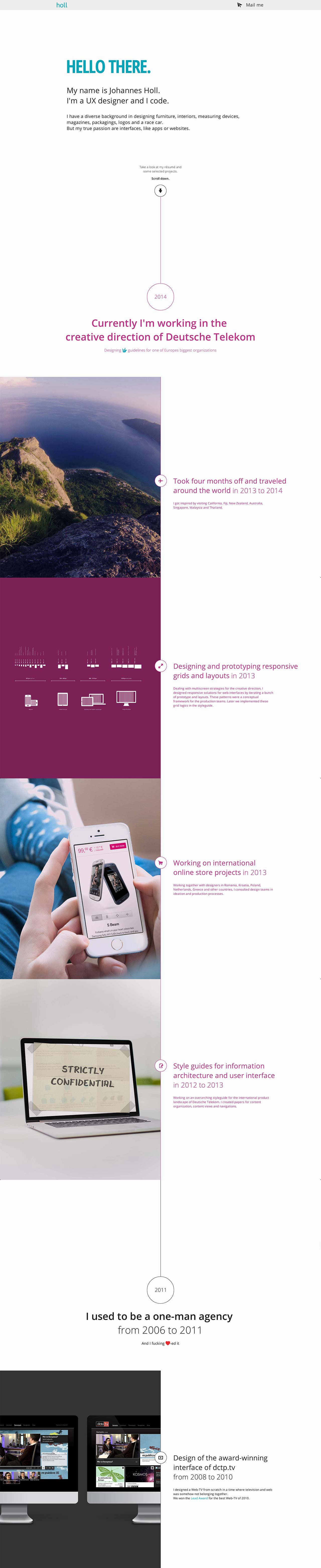 Johannes Holl Website Screenshot