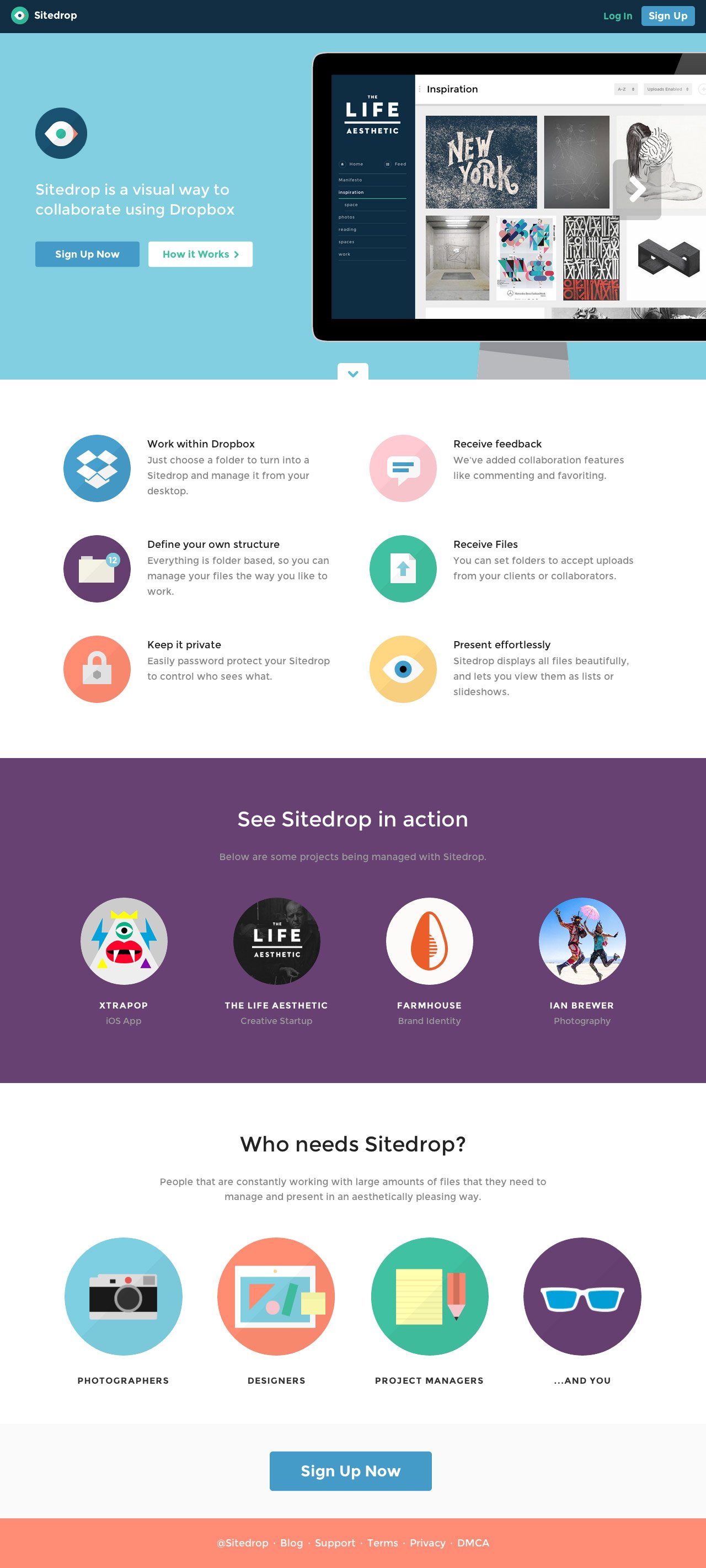 Sitedrop Website Screenshot