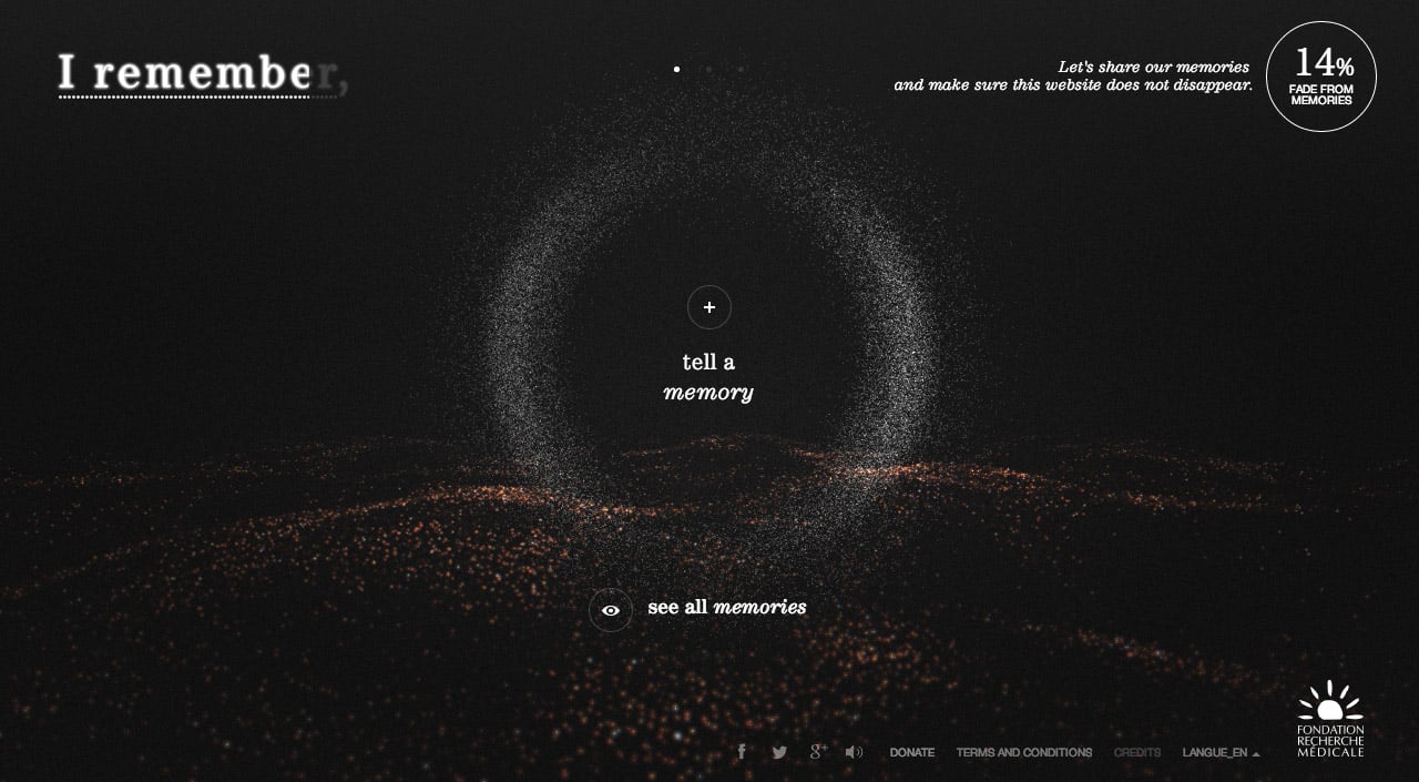 I Remember Website Screenshot