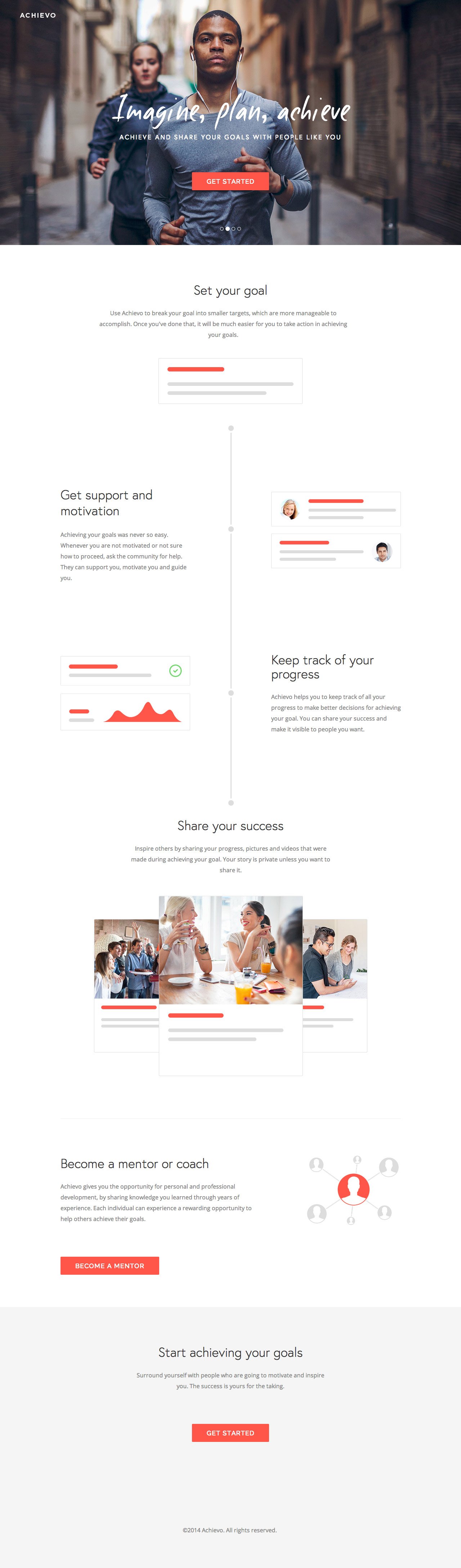 Achievo Website Screenshot