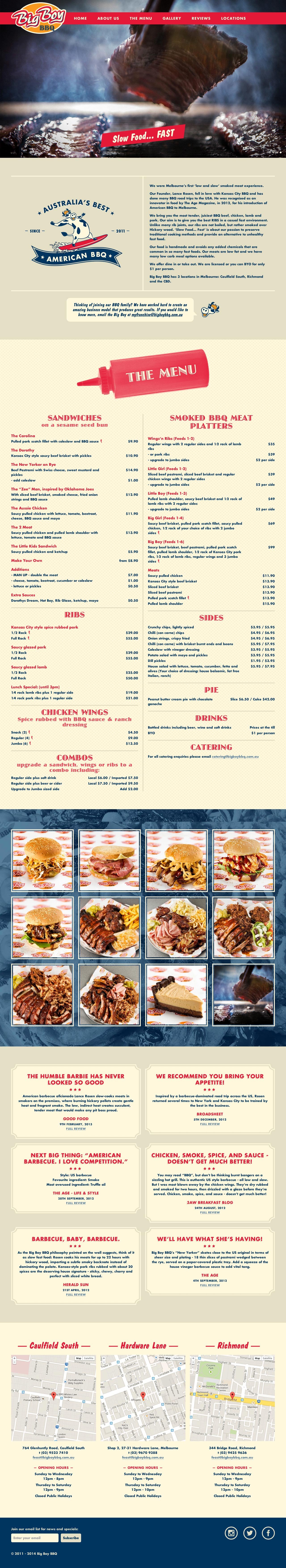 Big Boy BBQ Website Screenshot