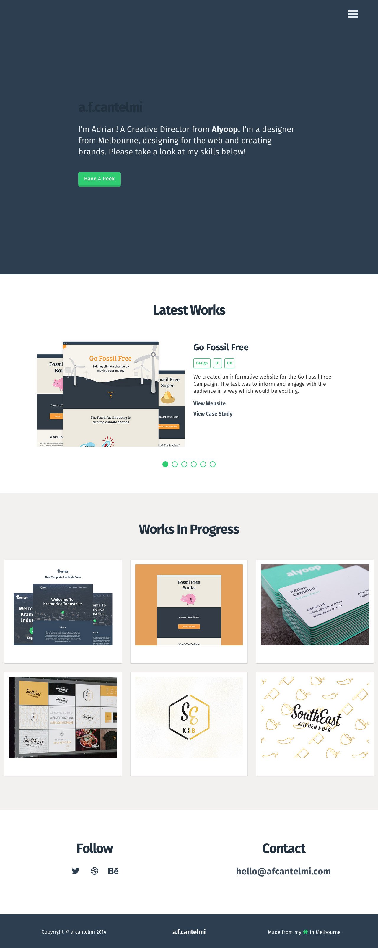 Adrian Cantelmi Website Screenshot