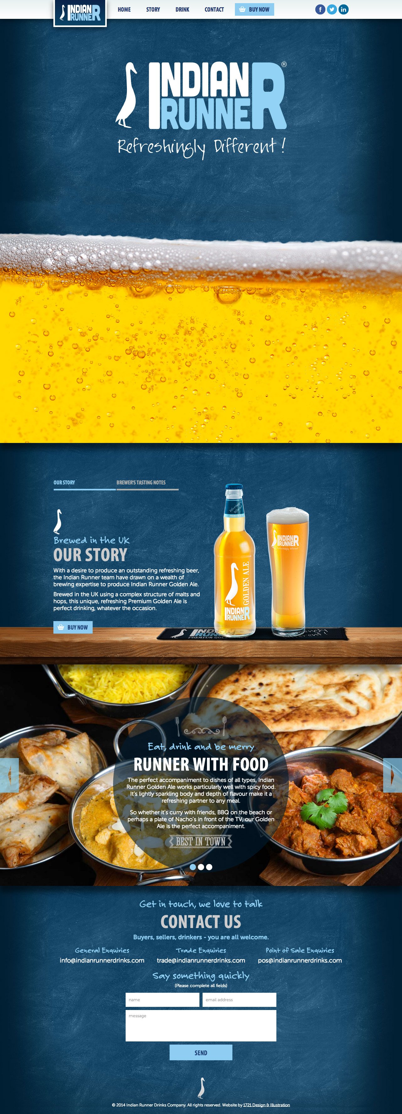 Indian Runner Website Screenshot