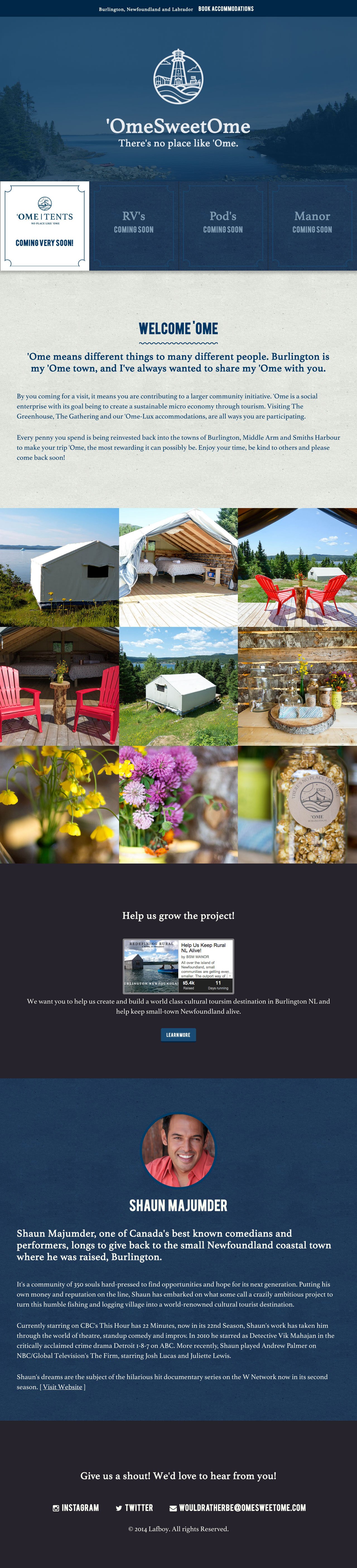 ‘Ome Sweet ‘Ome Website Screenshot