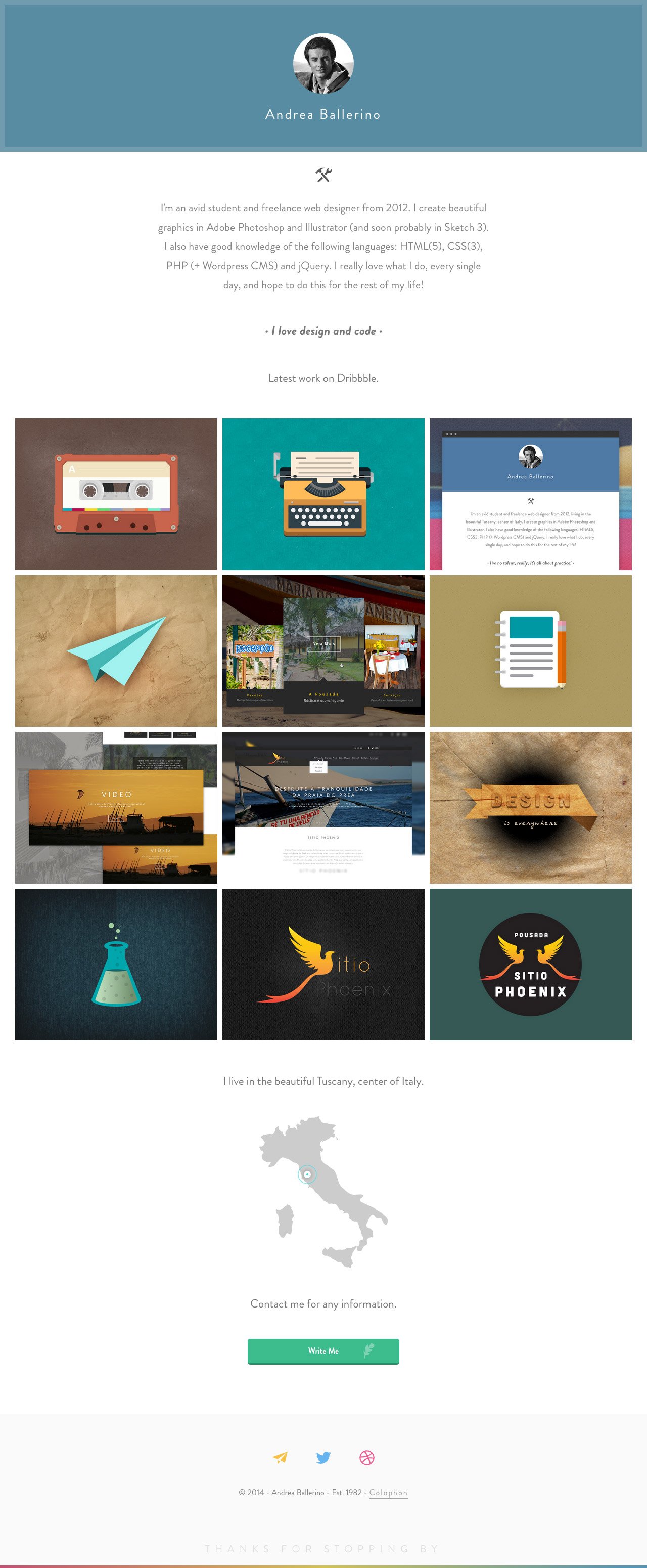 Andrea Ballerino Website Screenshot