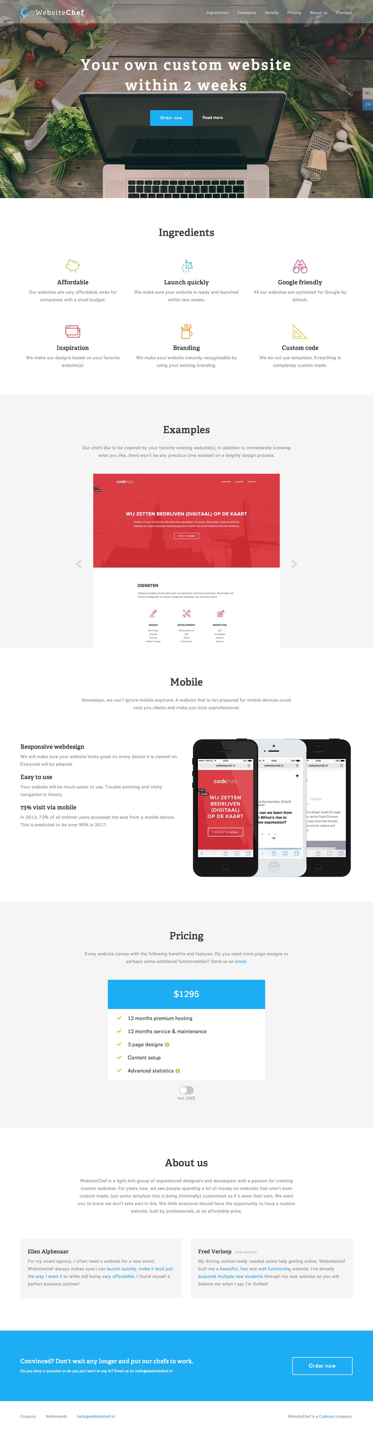 Website Chef Website Screenshot