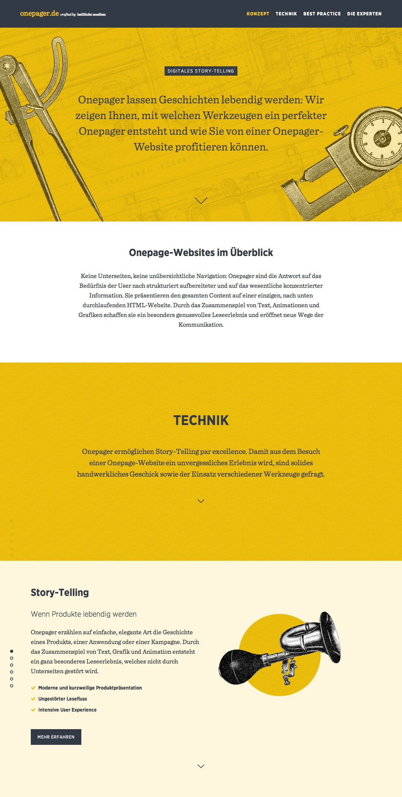 Onepager.de Website Screenshot