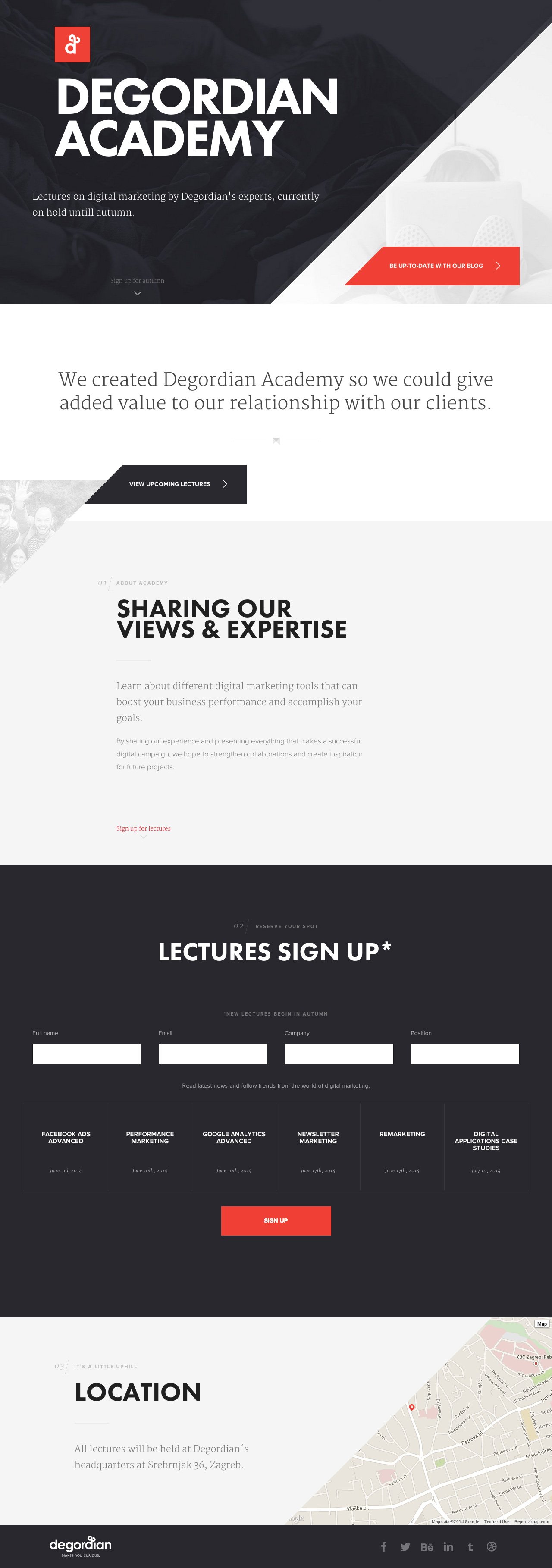 Degordian Academy Website Screenshot