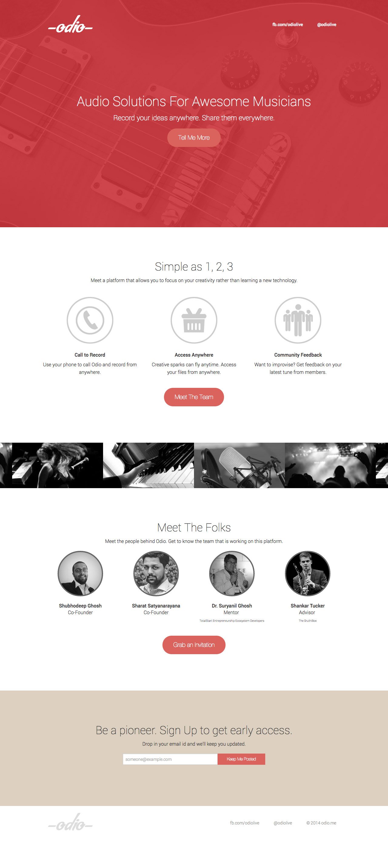 Odio Website Screenshot